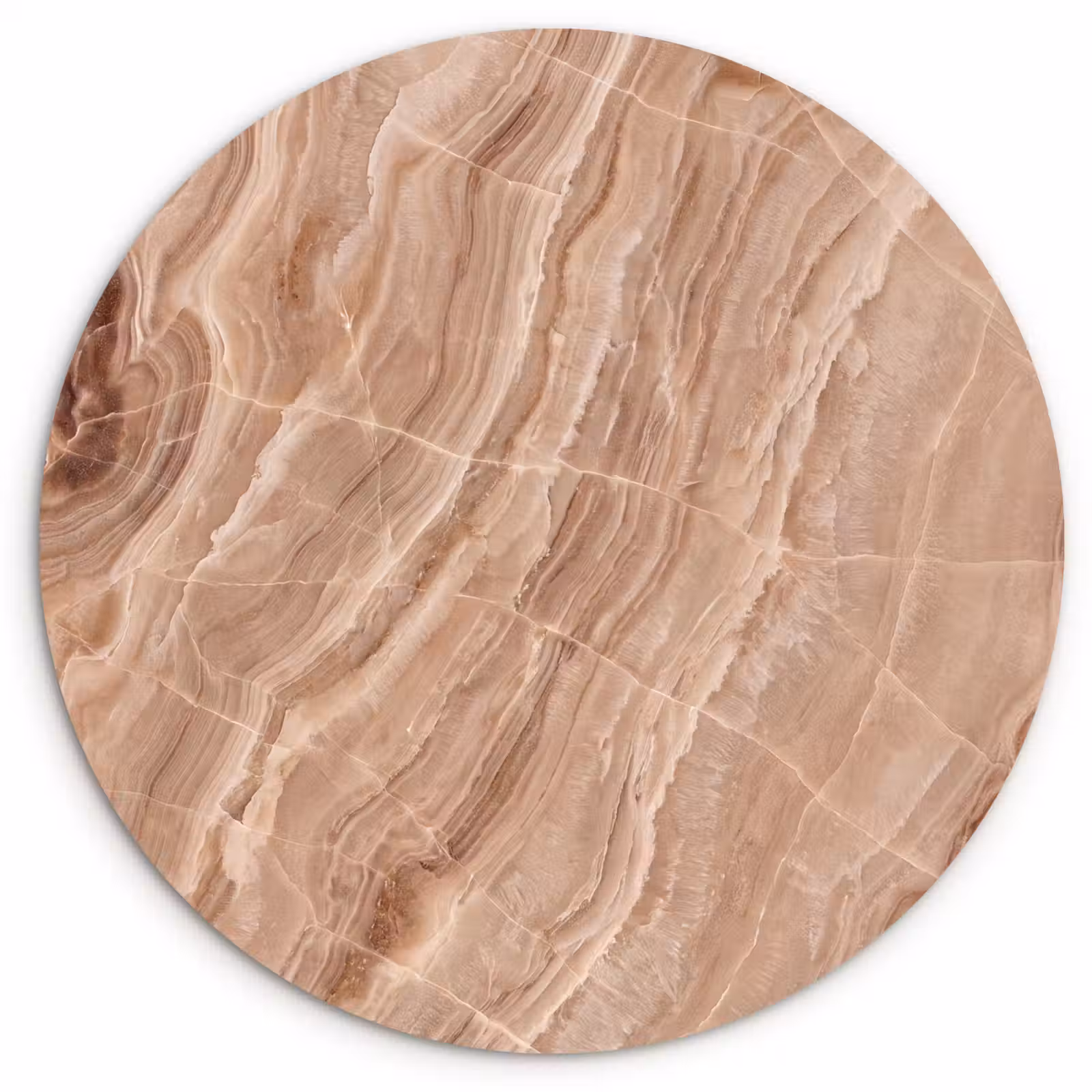 Muurcirkel - Textuur - Golvend - Abstract - Warm - Bruin — 1