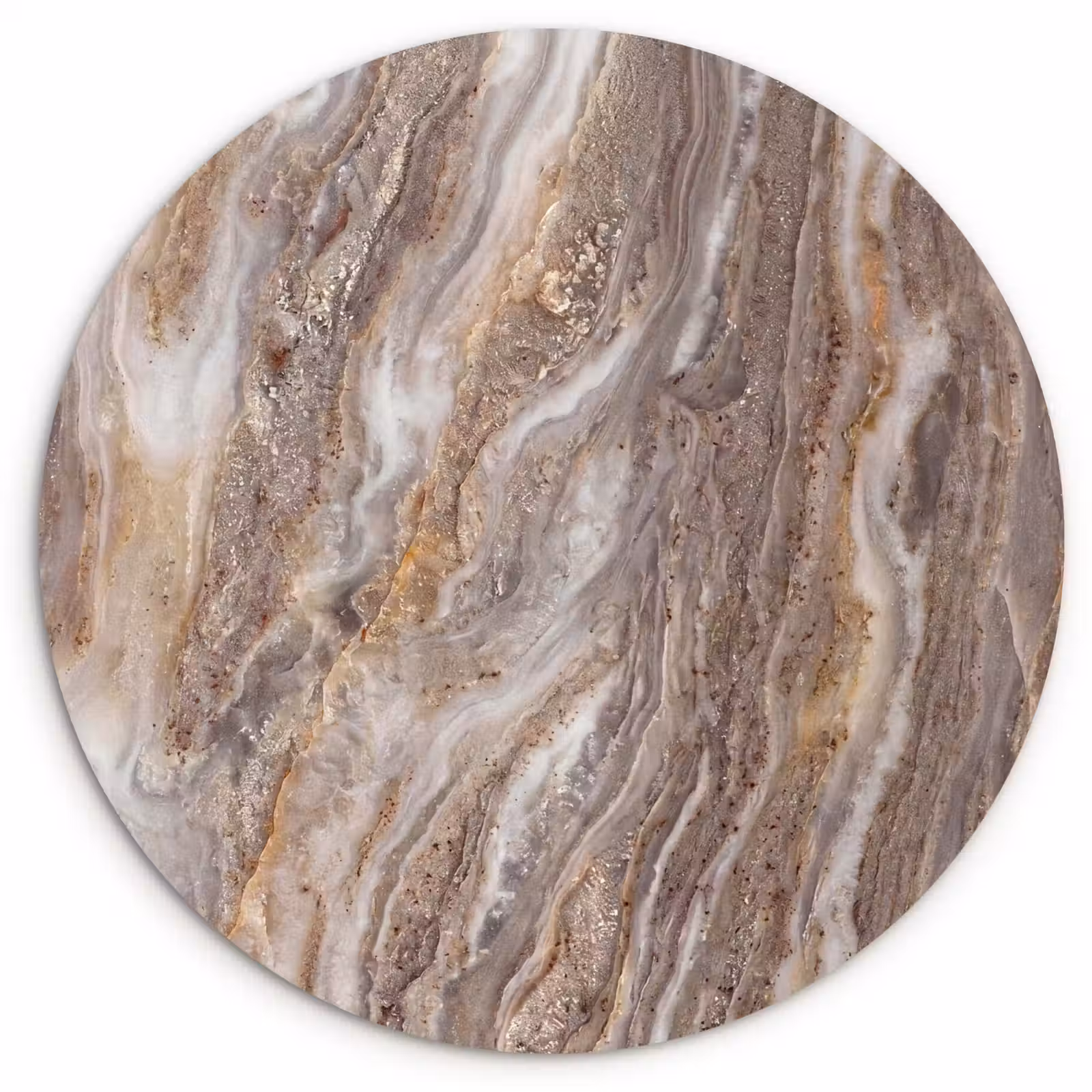 Muurcirkel - Textuur - Steen - Abstract - Beige — 1