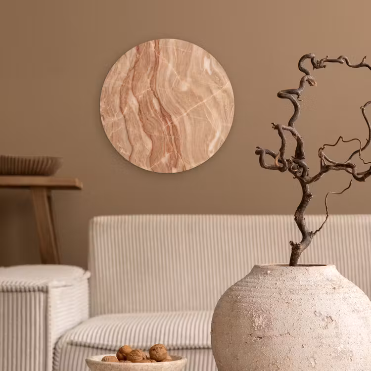 Muurcirkel - Marmer - Ader - Natuur - Abstract - Beige — 2