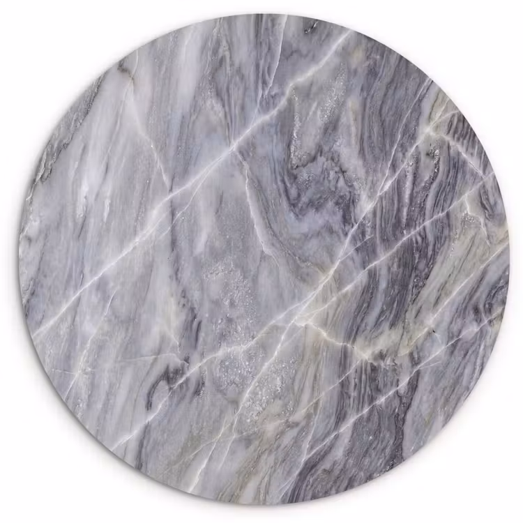 Muurcirkel - Marmer - Ader - Patroon - Abstract - Grijs — 1
