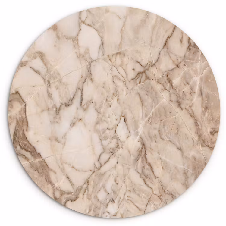 Muurcirkel - Marmer - Aderen - Textuur - Beige - Modern — 1