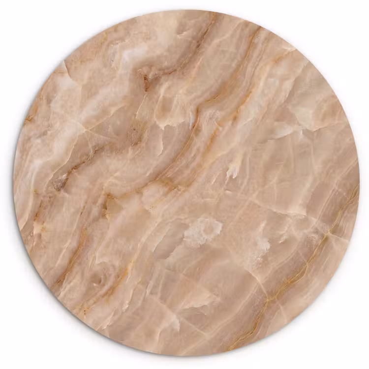 Muurcirkel - Steen - Ader - Natuur - Modern - Beige — 1
