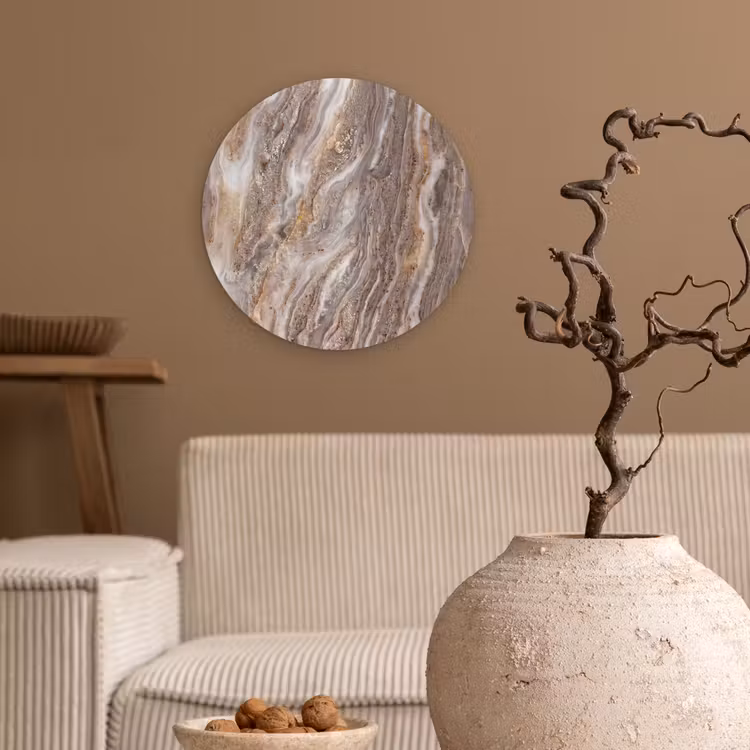 Muurcirkel - Textuur - Steen - Abstract - Beige — 2