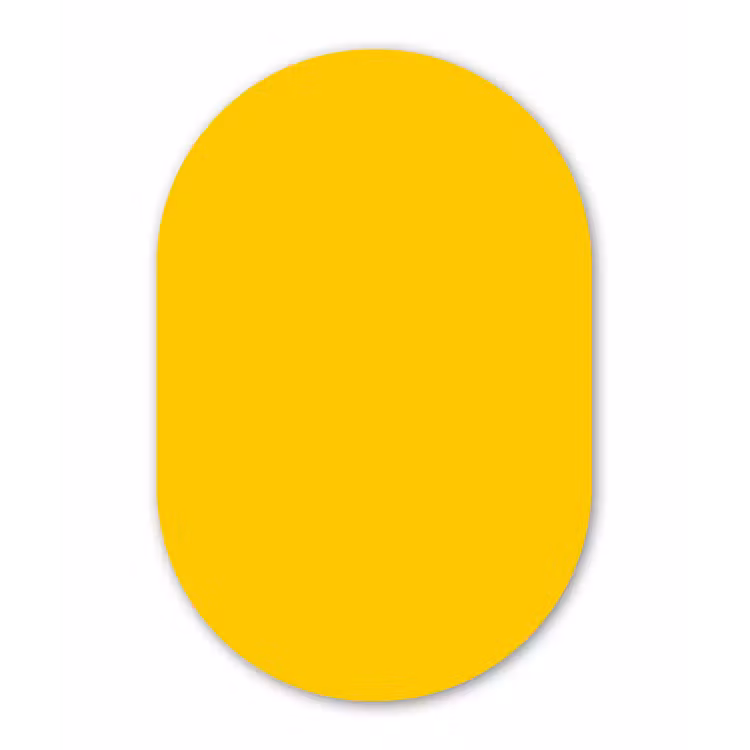 Muurovaal aluminium - Antique - Gold - Geel — 1