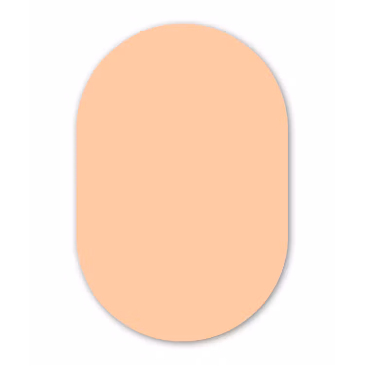Muurovaal aluminium - Apricot - Blush - Nude — 1