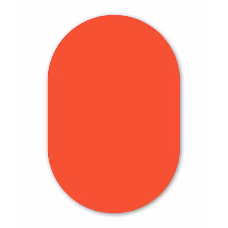 Muurovaal aluminium - Burnt - Coral - Oranje — 1