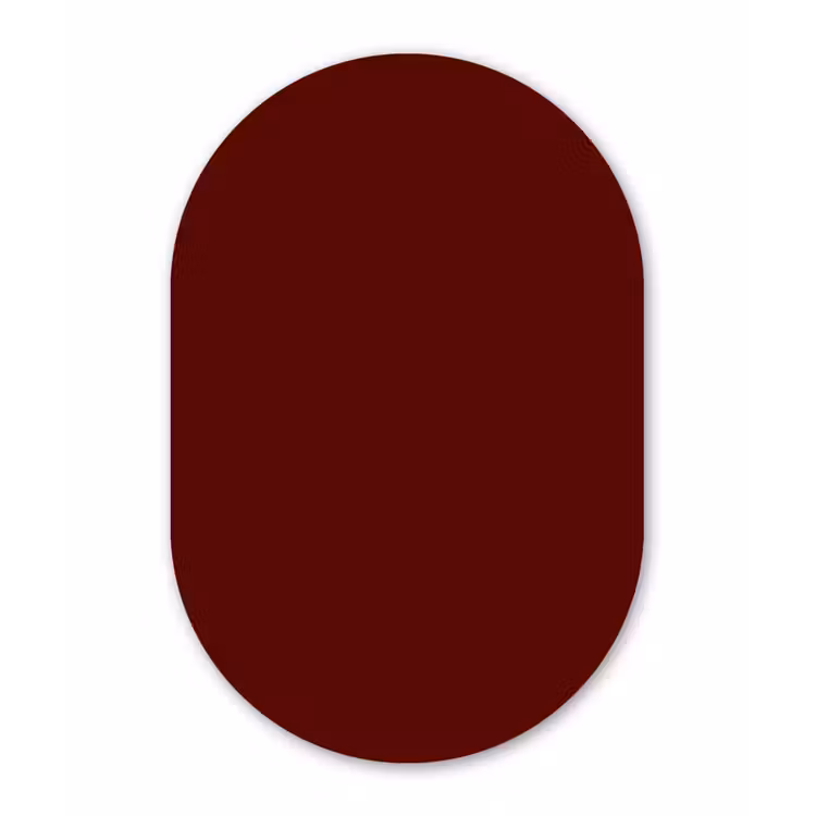 Muurovaal aluminium - Burnt - Mahogany - Rood — 1