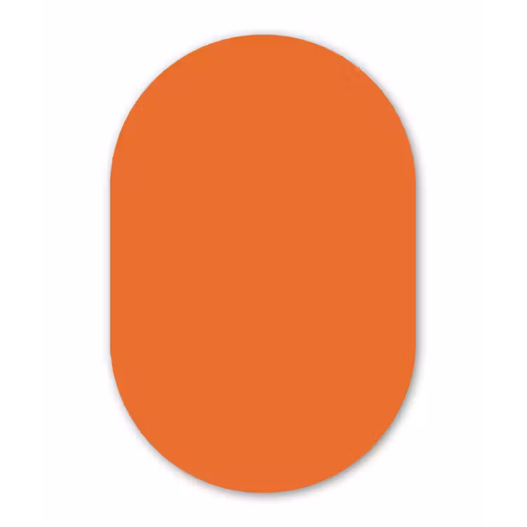 Muurovaal aluminium - Burnt - Sienna - Oranje — 1