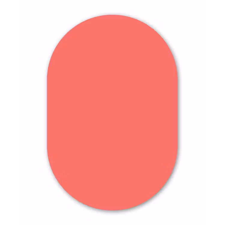 Muurovaal aluminium - Coral - Punch - Koraal — 1