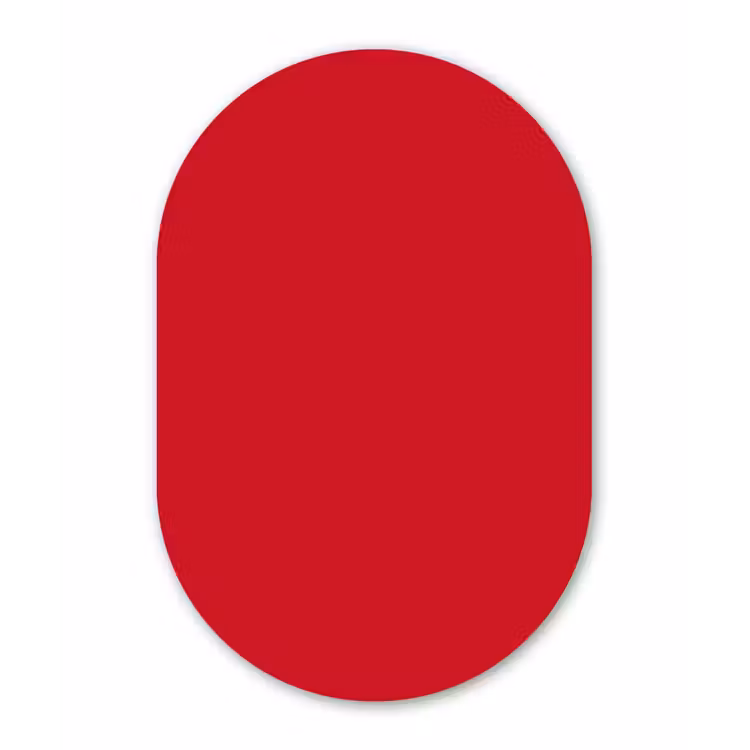 Muurovaal aluminium - Crimson - Velvet - Rood — 1