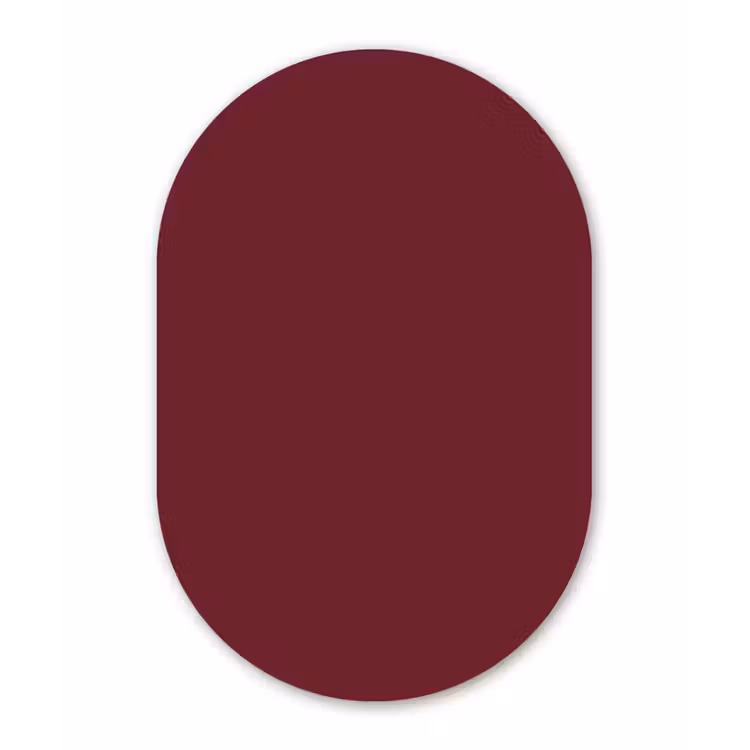 Muurovaal aluminium - Dark - Garnet - Rood — 1
