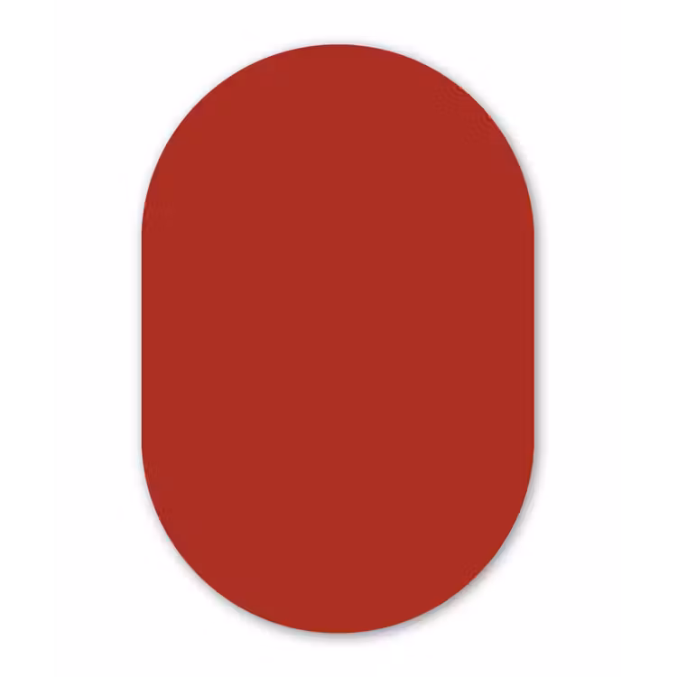 Muurovaal aluminium - Deep - Crimson - Rood — 1