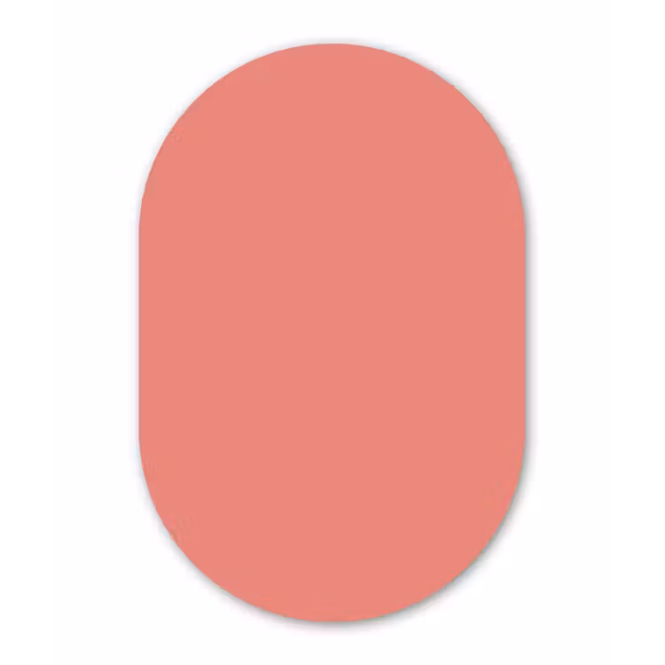 Muurovaal aluminium - Dusty - Peach - Koraal — 1