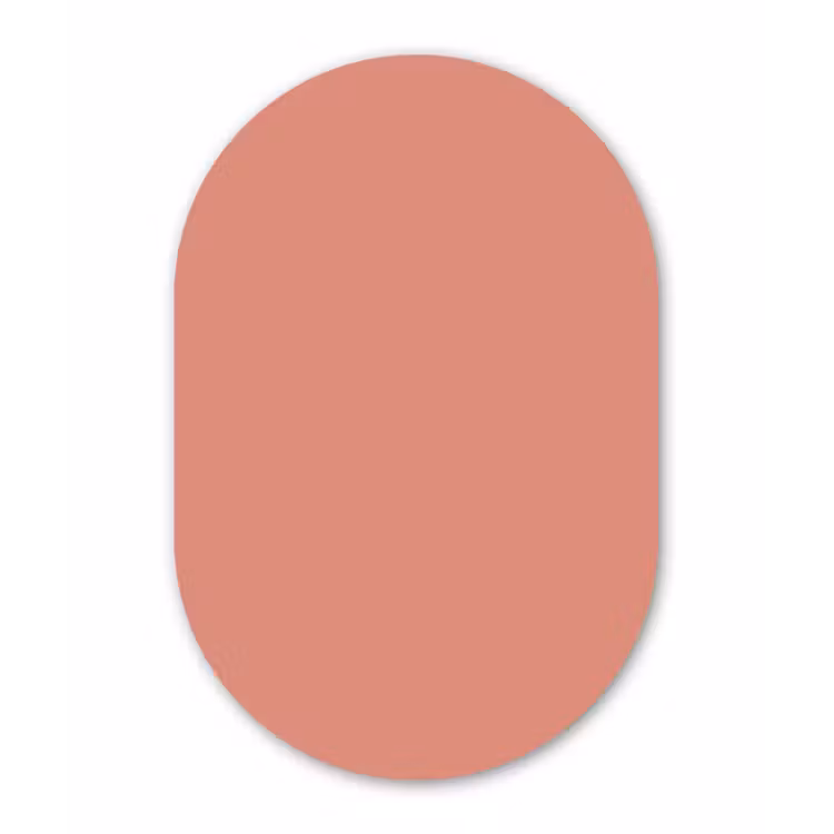 Muurovaal aluminium - Earthy - Rose - Koraal — 1