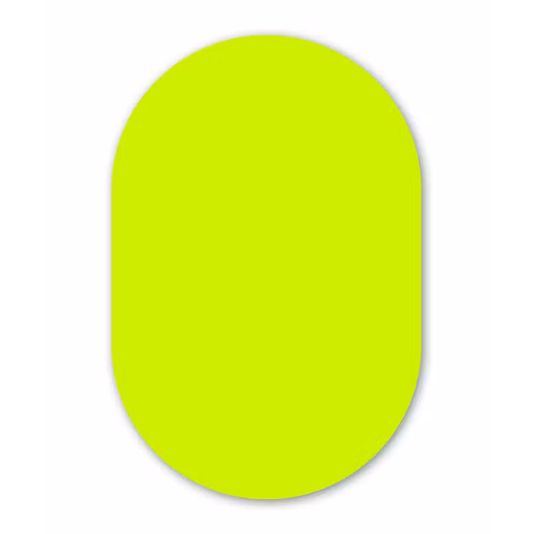 Muurovaal aluminium - Electric - Lemon - Geel — 1
