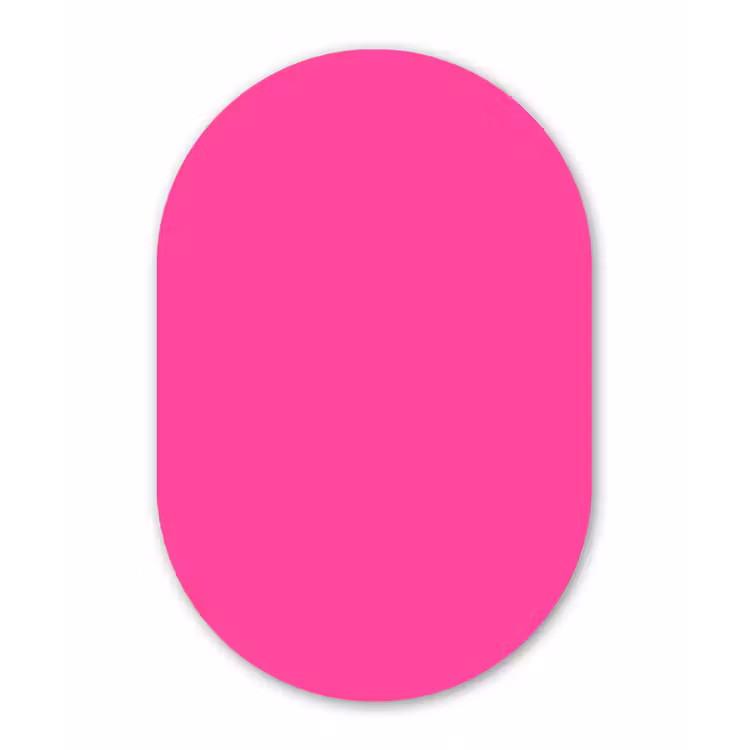 Muurovaal aluminium - Electric - Magenta - Roze — 1