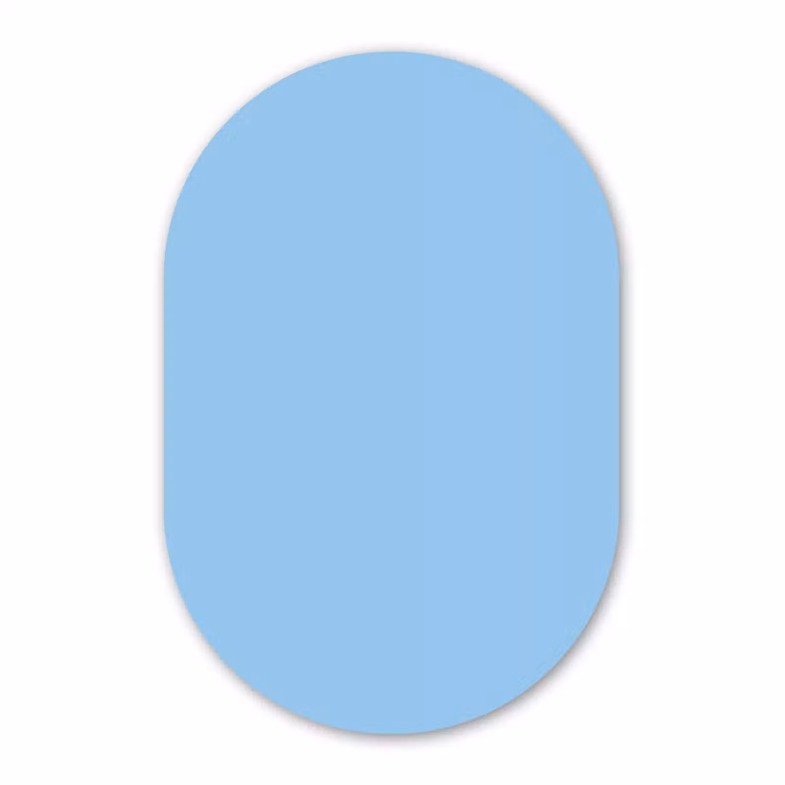 Muurovaal aluminium - Baby - Blue - Blauw — 1