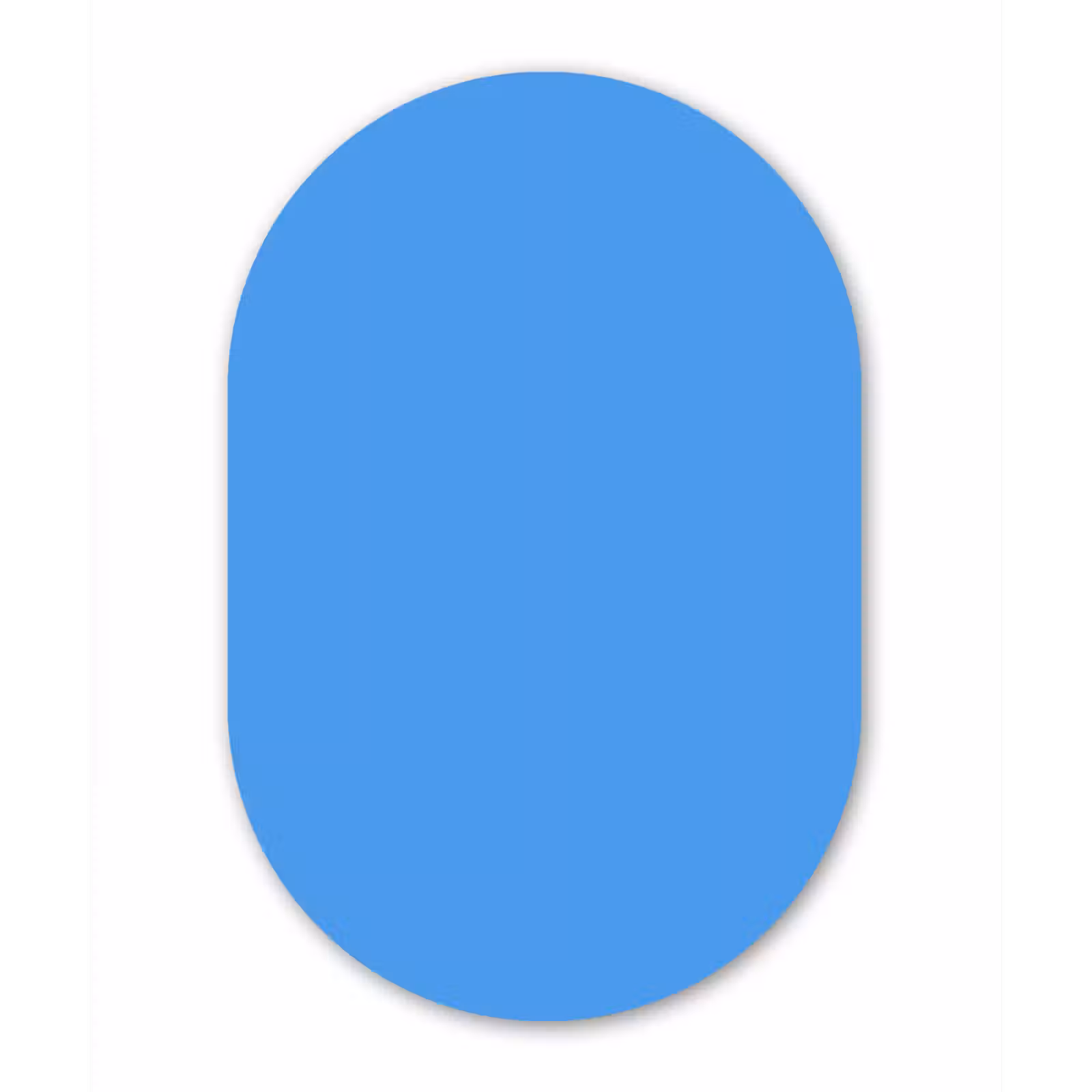 Muurovaal aluminium - Bright - Azure - Blauw — 1