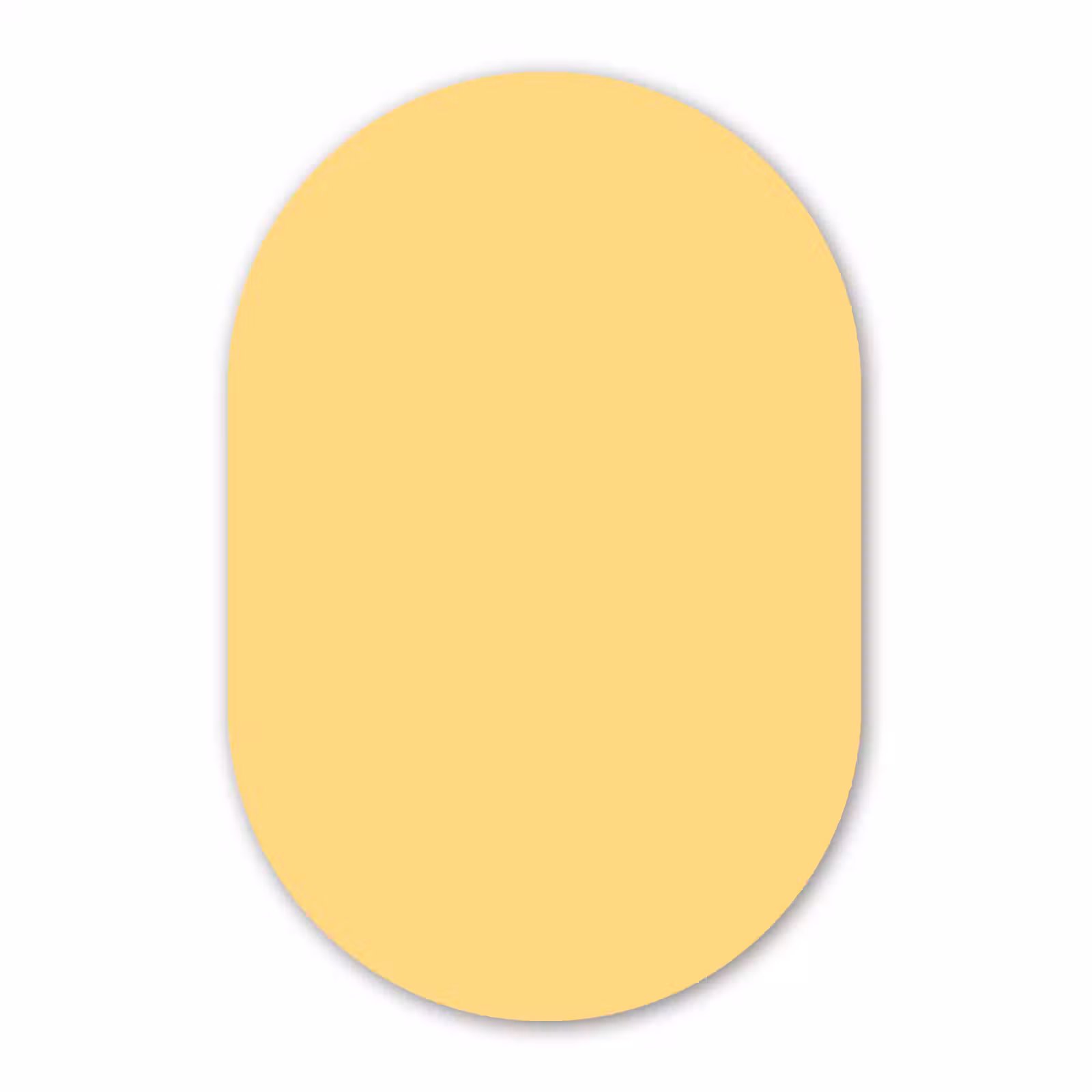 Muurovaal aluminium - Butter - Geel - Yellow — 1