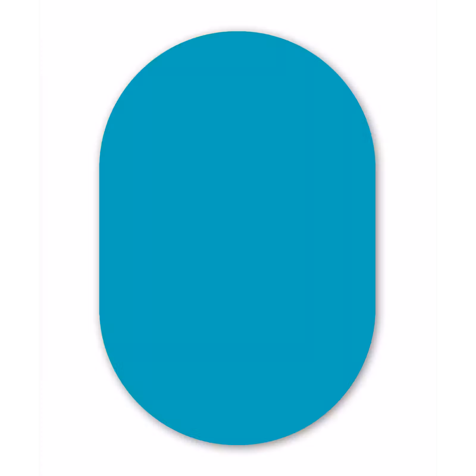 Muurovaal aluminium - Deep - Turquoise - Turkoois — 1