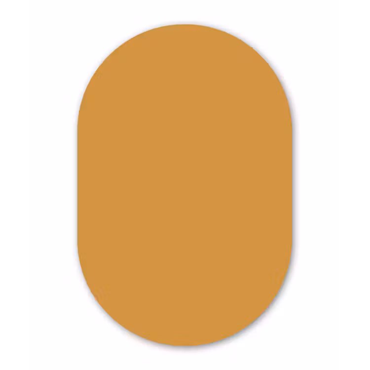 Muurovaal aluminium - Autumn - Mustard - Geel — 1