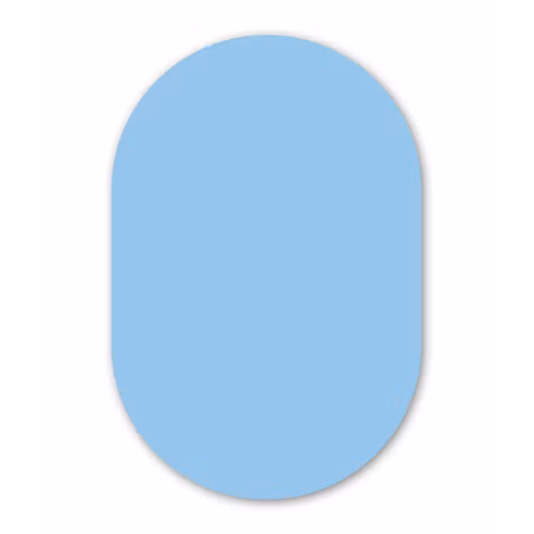 Muurovaal aluminium - Baby - Blue - Blauw — 1