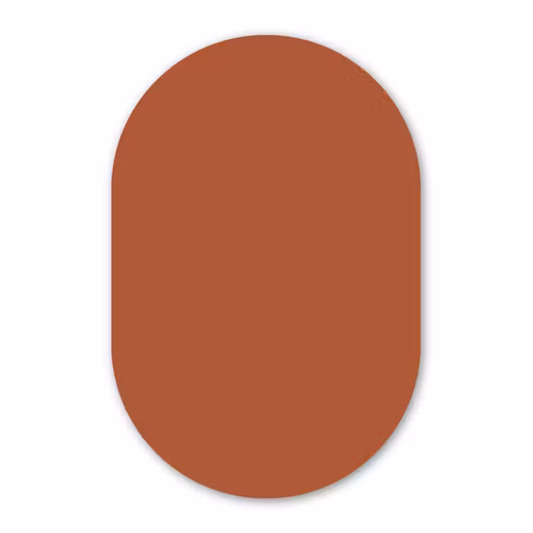 Muurovaal aluminium - Burnt - Sienna - Oranje — 1
