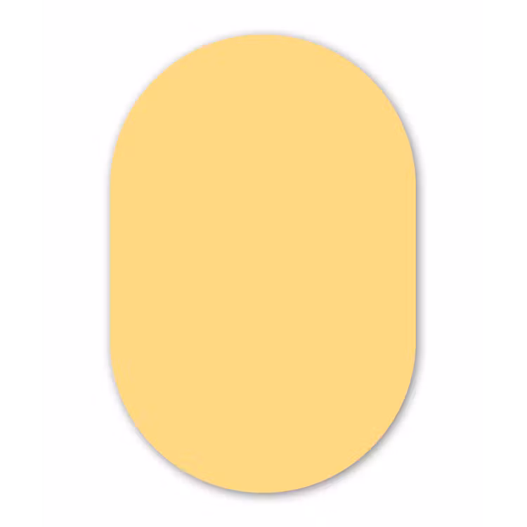 Muurovaal aluminium - Butter - Geel - Yellow — 1