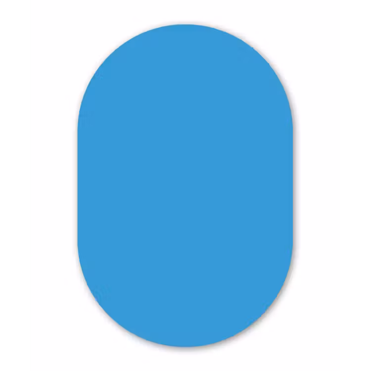 Muurovaal aluminium - Cerulean - Breeze - Blauw — 1