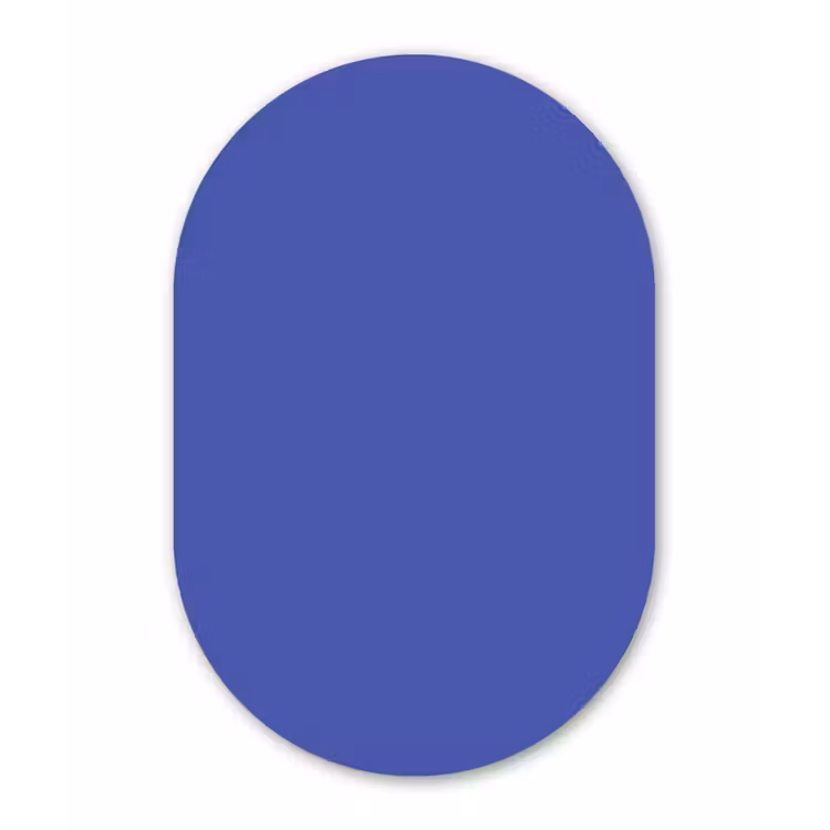 Muurovaal aluminium - Chinese - Blue - Blauw — 1