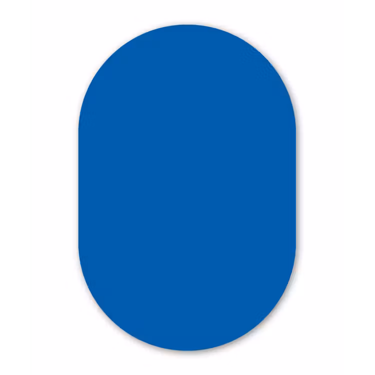 Muurovaal aluminium - Classic - Azure - Blauw — 1