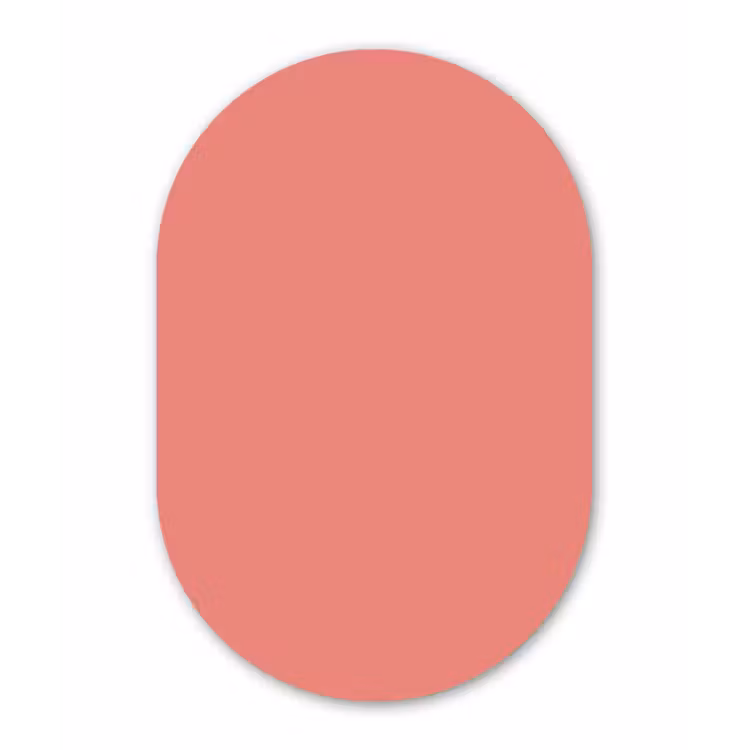 Muurovaal aluminium - Coral - Reef - Rood — 1