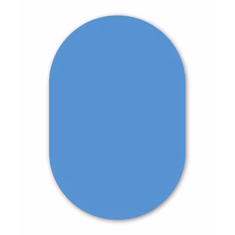 Muurovaal aluminium - Cornflower - Blue - Blauw — 1