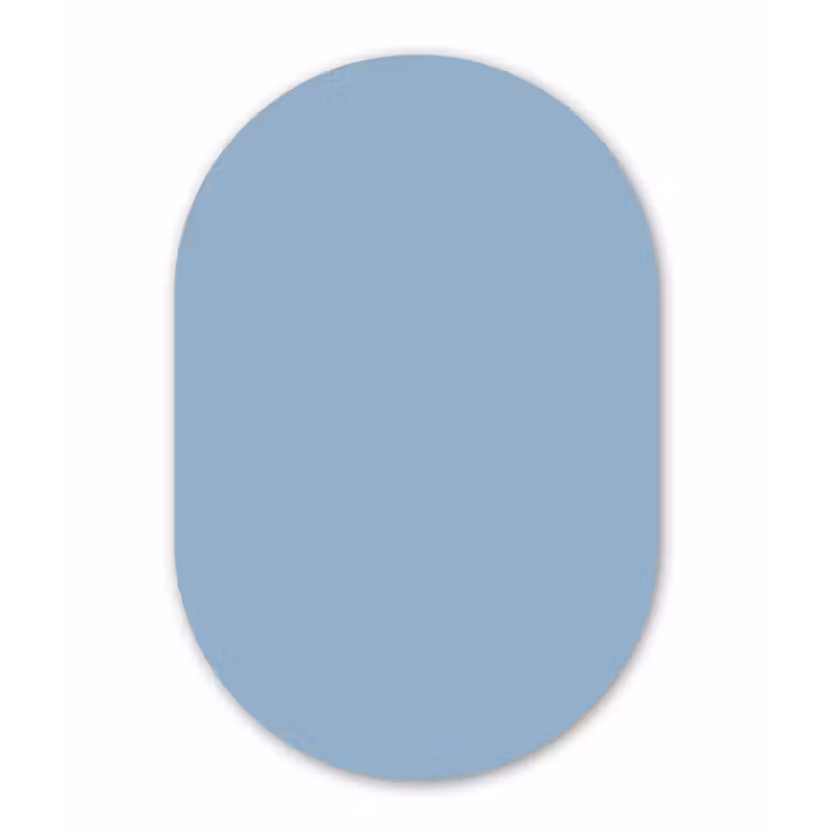 Muurovaal aluminium - Dusty - Denim - Blauw — 1