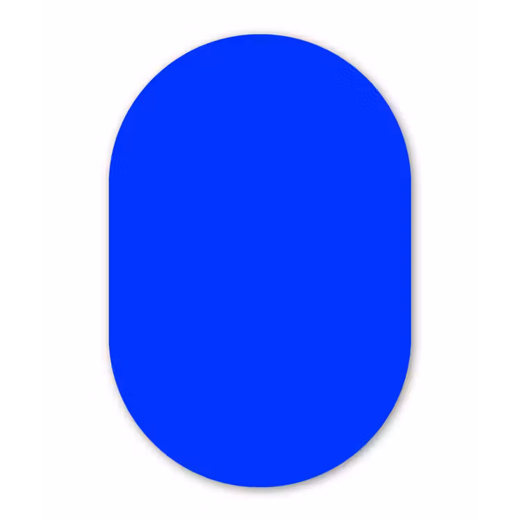 Muurovaal aluminium - Electric - Blue - Blauw — 1
