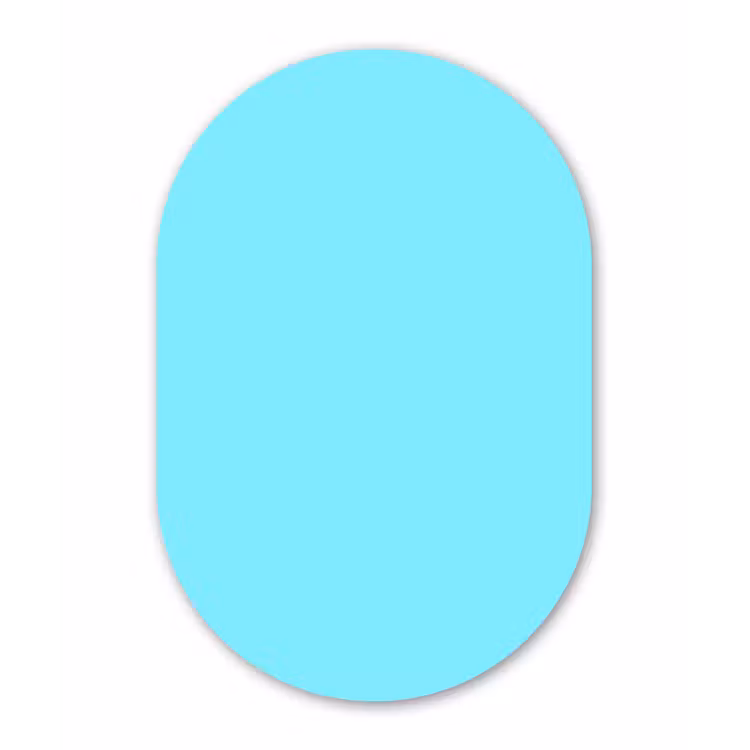 Muurovaal aluminium - Electric - Cyan - Blauw — 1