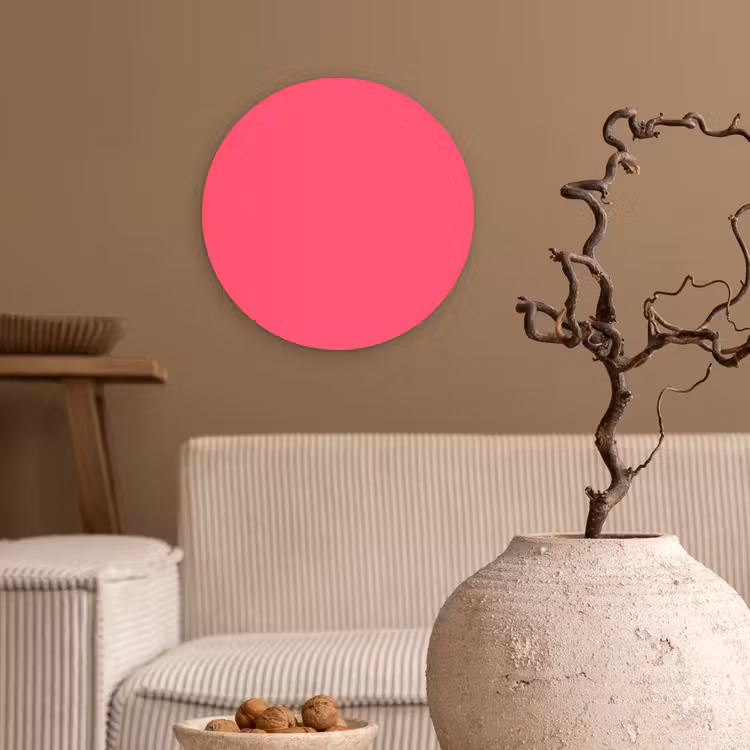 Muurcirkel - Neon - Flamingo - Roze — 2