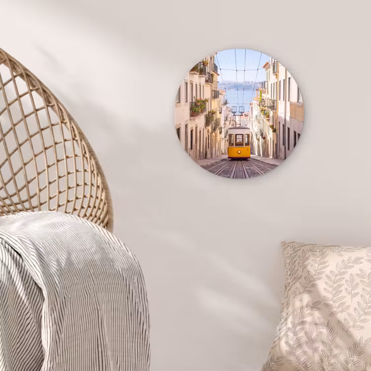 Muurcirkel - Tram - Straat - Stad - Architectuur - Geel — 5