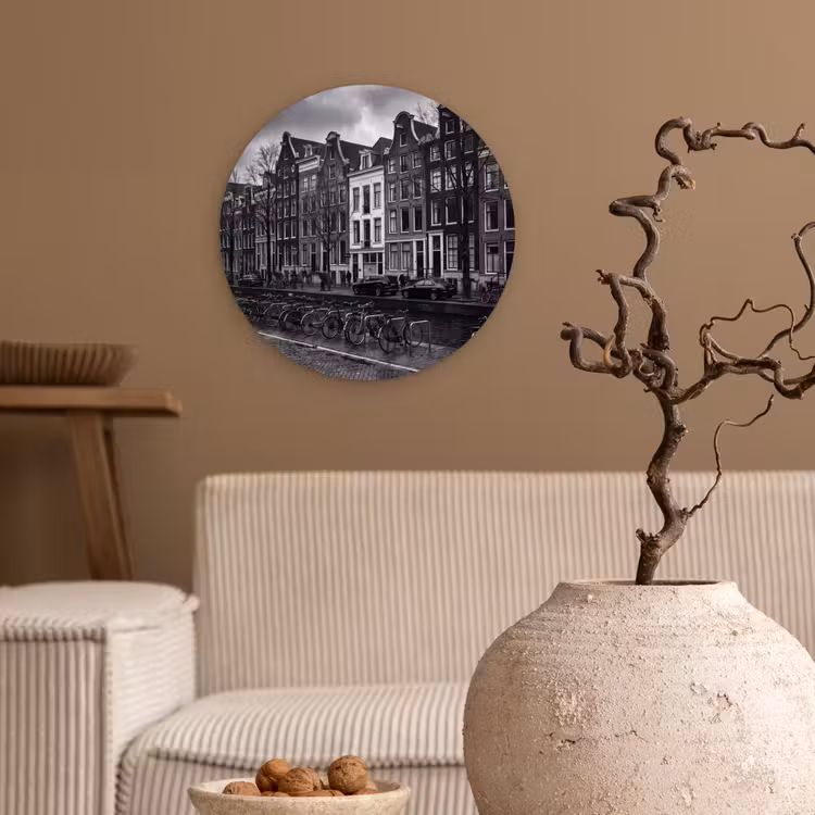 Muurcirkel - Huis - Gracht - Amsterdam - Architectuur - Zwart-wit — 2