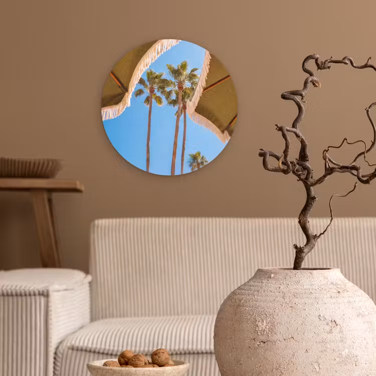 Muurcirkel - Parasol - Groen - Franjes - Zomer - Tropisch — 2
