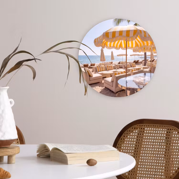 Muurcirkel - Strand - Ligbedden - Vakantie - Modern - Geel — 4