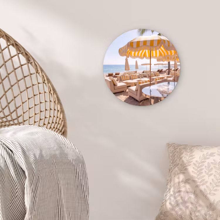 Muurcirkel - Strand - Ligbedden - Vakantie - Modern - Geel — 5