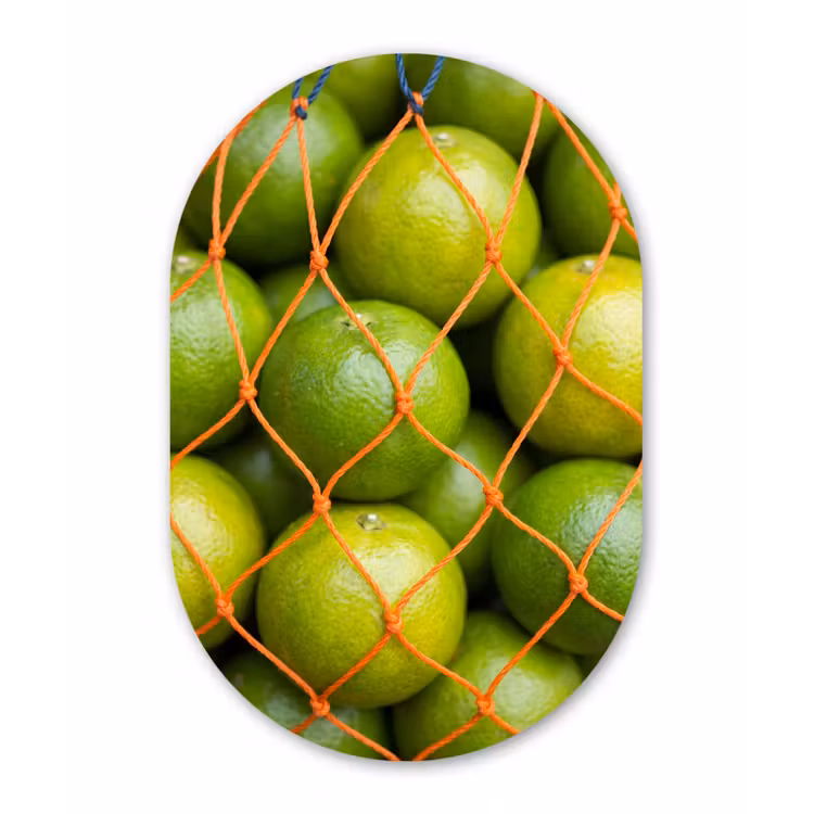 Muurovaal aluminium - Eten - Net - Groen - Markt — 1