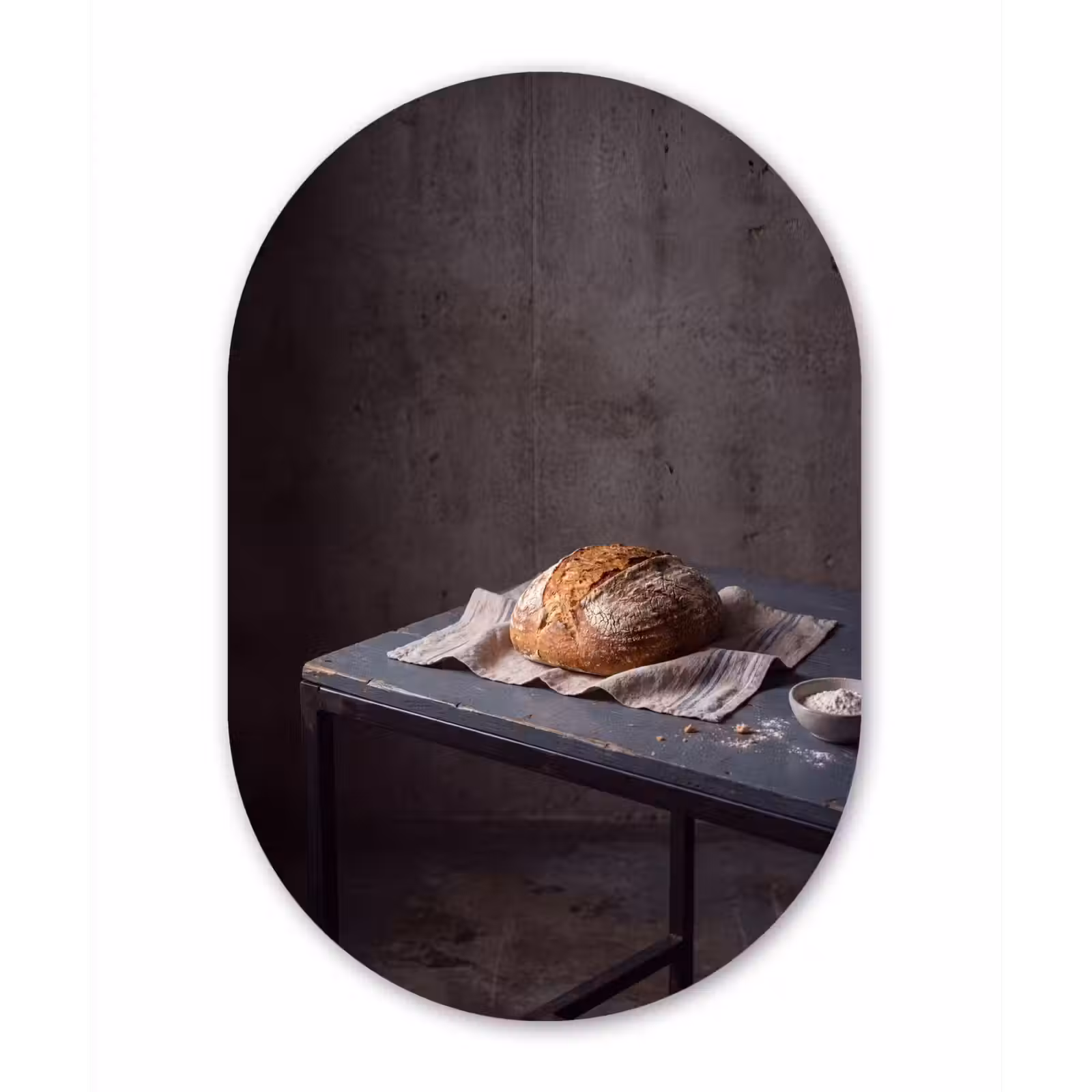 Muurovaal aluminium - Brood - Rustiek - Eten — 1