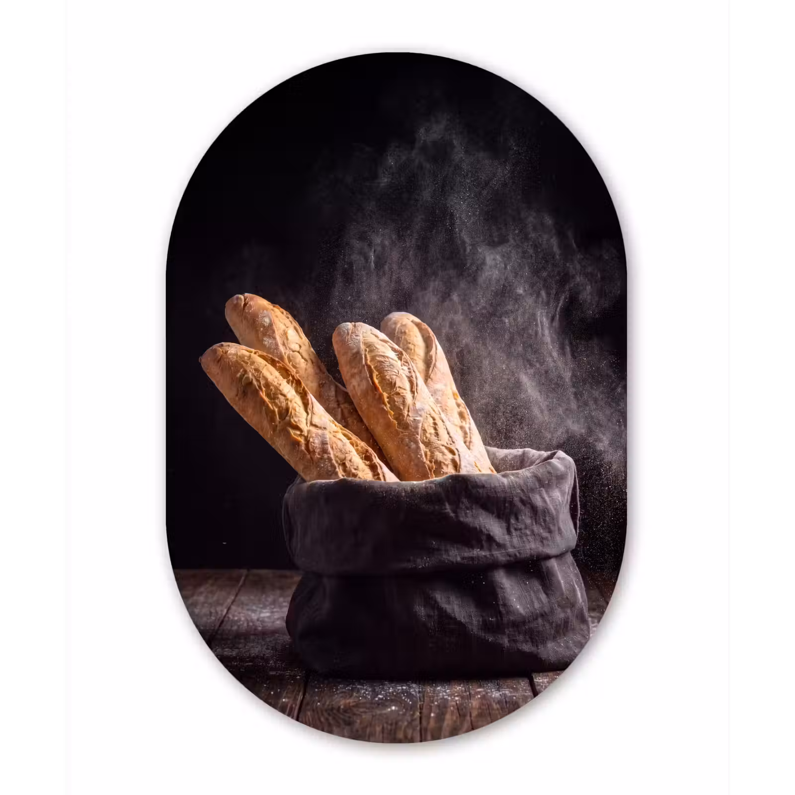 Muurovaal aluminium - Brood - Zak - Eten — 1