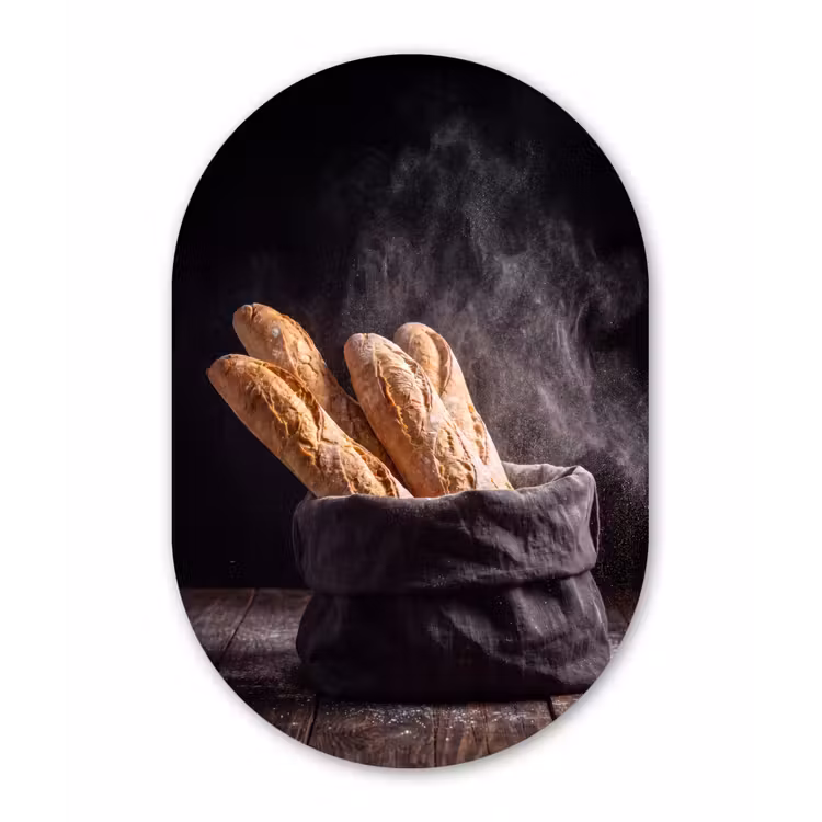 Muurovaal aluminium - Brood - Zak - Eten — 1