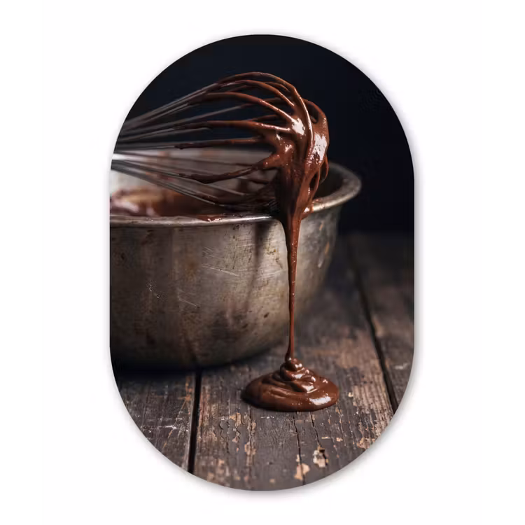 Muurovaal aluminium - Chocolade - Beslag - Eten — 1