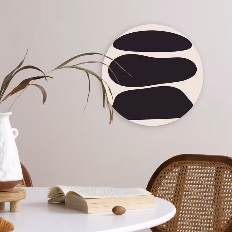 Muurcirkel - Vormen - Organisch - Zwart — 4