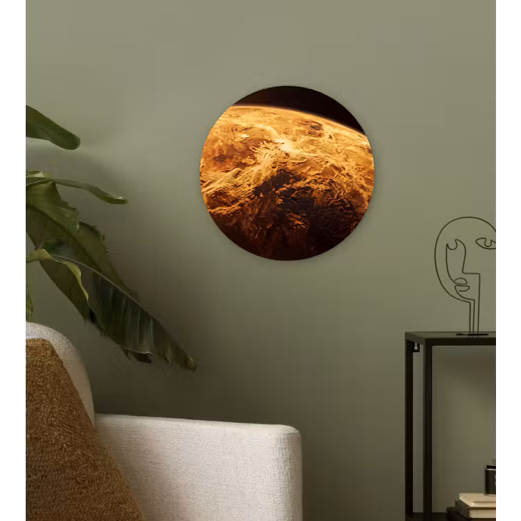 Muurcirkel - Planeet - Ruimte - Oranje — 3