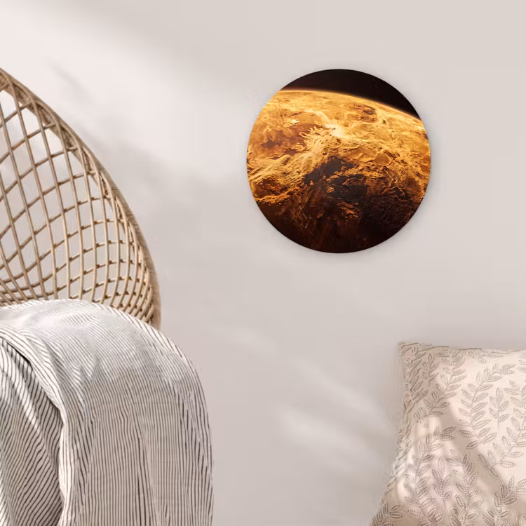 Muurcirkel - Planeet - Ruimte - Oranje — 5